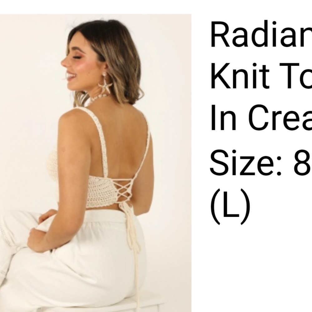 Radiance Knit Top In Cream